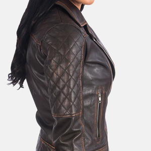 Nueva chaqueta de cuero de moda para mujer con 100% de cuero genuino Precio de venta completo Chaquetas de cuero para mujer - Product Image 3