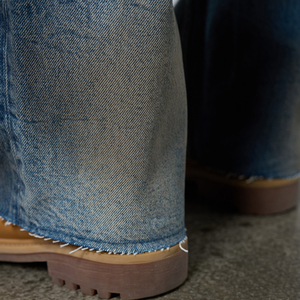 Pantalones vaqueros para hombre, holgados, rectos, 100% algodón con lavado ácido intensivo, destrucción de alta calidad para pantalones vaqueros con lavado ácido - Product Image 5