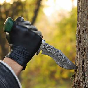 Couteau de chasse en acier de Damas en gros, manche en bois de cerf pour la survie en plein air, le camping, la pêche, la chasse, lame en acier de Damas - Product Image 6