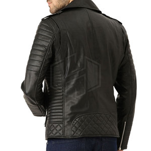 Veste d'hiver en cuir de vache et toile véritable pour homme, style streetwear, coupe-vent, écologique, respirante, logo frontal, vente chaude - Product Image 2