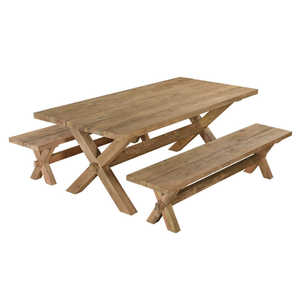 Mesa de comedor de madera de teca maciza de alta calidad, diseño moderno para el hogar, Hotel, Villa, uso interior y exterior, muebles de comedor con estilo - Product Image 1