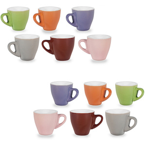 Set di 12 tazze da caffè in ceramica porcellana da 80ml con motivo multicolore - Product Image 1