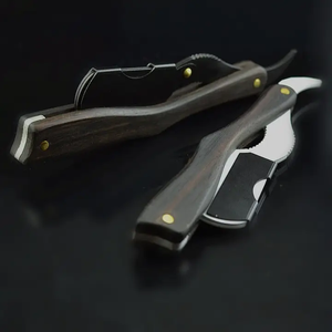 มีดโกนหนวดพร้อมที่จับสำหรับผู้ชายมีดโกนหนวดแบบพับได้เป็นมิตรกับสิ่งแวดล้อมขอบตรงแบบมืออาชีพ - Product Image 3