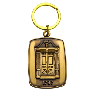 Porte-clés en métal souvenir touristique personnalisé plaqué or antique - Product Image 5