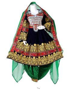 ชุด Kuchi อัฟกานิสถานผ้าคอตตอน,ชุดกระโปรงเกาหลีวินเทจ - Product Image 1