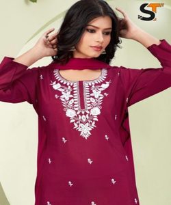 Designer Salwar Kameez Pakistani Three-piece Cotton Embroidered Suit Ladies Wedding Formal Boutique Outfit Stitched Wholesale - Product Image 3