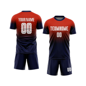 Custom Soccer Uniform Set Men and Women Football Jersey and <b>Shorts</b> Quick Dry Breathable <b>Polyester</b> Fabric OEM Team Sportswear - Product Image 3