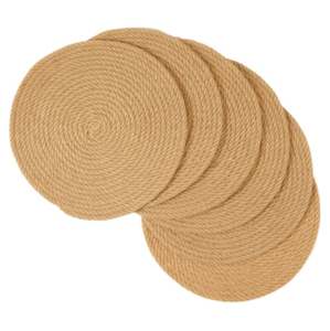 Vente en gros de napperons en rotin tissé à la main en écorce de maïs de conception personnalisée de qualité d'exportation 100% napperons tissés solides modernes mariages - Product Image 3