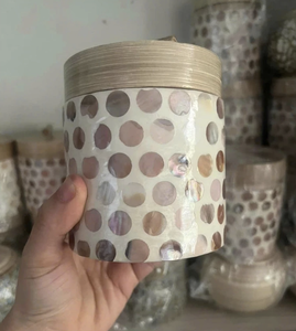 Pot en bambou décoratif avec esthétique en nacre pour la décoration de la maison, fabrication au Vietnam - Product Image 3