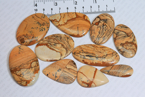 Véritable image Jasper Gemstone Mix Shape Customized Size Loose Picture Jasper Cabochon Best For Making Jewelry - Product Image 4