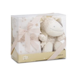 Beige Mod. Jouets apaisants pour bébé Jirafa, couverture en peluche avec ensemble de jouets - Product Image 1