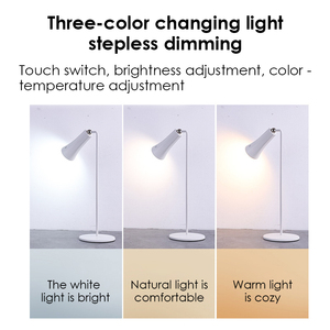 Lampe de nuit LED rechargeable JAIYI avec luminosité réglable, lampe de bureau pour la protection des yeux, adaptée pour la lecture au chevet - Product Image 3