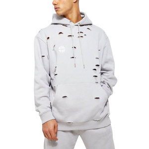 Vente en gros personnalisé poids lourd détresse surdimensionné Vintage lavage à capuche 500gsm français polaire tissu brodé Logo pierre hiver - Product Image 1