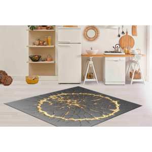 Alfombras Negras y Doradas, Alfombra para Bodas, Alfombra Kintsugi 3D, Alfombras de Lujo, Alfombra de Chenilla - Product Image 3