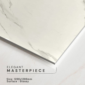 Carreaux de sol en dalle émaillée polie en marbre blanc de luxe 1200X1200MM pour appartements et supermarchés décoration de la maison 120x120 cm - Product Image 4