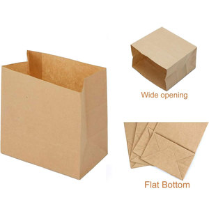 Bolsas de papel marrón para aperitivos, bolsas de papel Kraft a prueba de grasa, reciclables y biodegradables, bolsas de papel marrón pequeñas para palomitas de maíz - Product Image 2