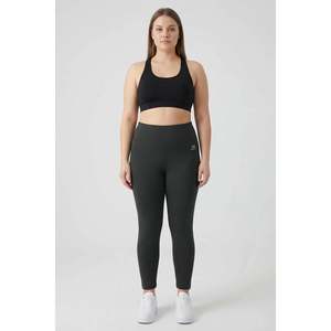 Tommylife Wholesale Black High Waist <b>Shaping</b> Plus Size Women's <b>Leggings</b> - 94650 - DARK GRAY - Product Image 4