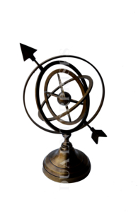 Esfera armilar de estilo de imitación antiguo de 12 pulgadas, globo de latón macizo, artesanía de Metal náutico, niquelado negro único - Product Image 4