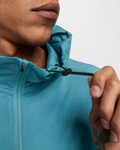 <b>Men's</b> Casual Color Blocking Sporty Hooded <b>Jacket</b> Set Quick Dry Knitted Canvas Zipper Front <b>Summer</b> Wear - Product Image 4