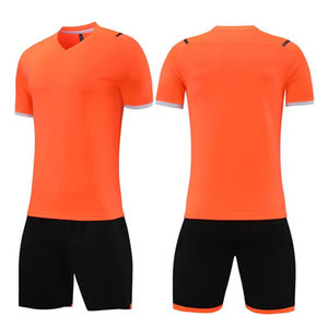 Ensemble de maillots de football à col en V pour femmes et hommes avec short à poches, uniforme de football 100% polyester, couleur et logo personnalisés - Product Image 2