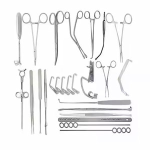 Juego de instrumentos médicos básicos de acero inoxidable para amigdalectomía y adenoidectomía para eliminación quirúrgica general oftálmica - Product Image 1