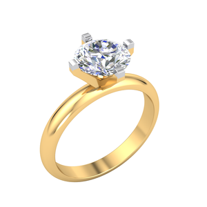 แหวนทอง10K ของผู้หญิงพร้อม1.3Cts แล็บปลูกเทียบกับความชัดเจนเครื่องประดับเพชรที่ปลูกในแล็บสี - Product Image 1