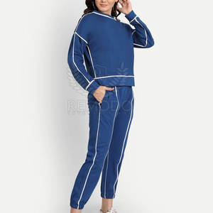 Conjunto de chándal de ropa de calle personalizado para mujer Conjunto de chándal a granel de algodón de nuevo diseño - Product Image 2