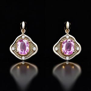 ต่างหูห้อยใน925เงินสเตอร์ลิงต่างหูเงินธรรมชาติดีไซน์แบบห้อยสำหรับผู้หญิง - Product Image 3