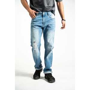 กางเกงยีนส์ผู้ชายทรงคลาสสิค ใส่สบายสไตล์คลาสสิคสำหรับใส่ในชีวิตประจำวัน - Product Image 3