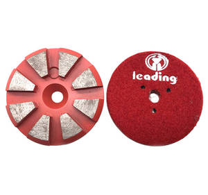 Outil diamanté <span class=keywords><strong>à</strong></span> fixation par vis M6 en métal de 76 mm (3 pouces) avec 8 segments biseautés pour le meulage des sols en <span class=keywords><strong>béton</strong></span> - Product Image 5