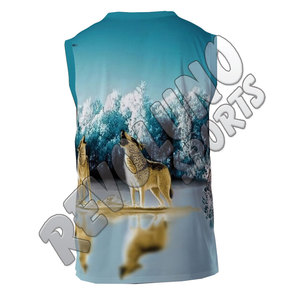 Camiseta sin Mangas Deportiva Cómoda para Hombre, Diseño Personalizado por Sublimación, Chaleco de Gimnasio de Alta Calidad, Camisetas Deportivas para Hombre, Camiseta Interior - Product Image 5