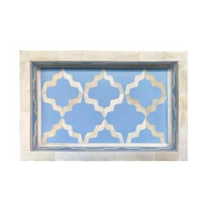 ถาดเสิร์ฟขนาดเล็กทรงสี่เหลี่ยมลายดอกไม้ขนาดมาตรฐานผลิตตามแบบคุณภาพของไข่มุกแม่อินเดีย - Product Image 3