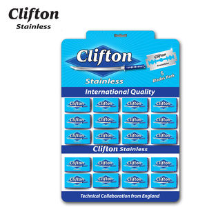 Lames de rasoir de sécurité à double tranchant en acier inoxydable importé jetables Clifton - Product Image 4