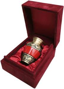Urnas pequeñas para cenizas humanas, urna para cenizas humanas, mujer adulta, funeral de mamá y papá para pequeños recuerdos, viene con estuche rojo nube - Product Image 3