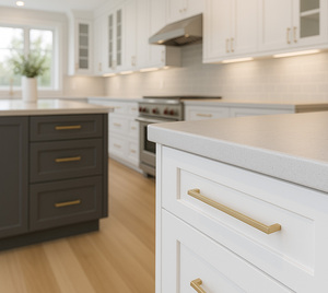 Tirador de Gabinete Moderno de Mediados de Siglo, de ZAMAK Ecológico y Duradero, con Base Cilíndrica Acampanada, para Cajones de Cocina y Cómodas - Product Image 6