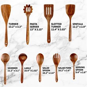 Tazón de pellizco Redondo Múltiples colores Juego de herramientas de cocina de madera de mango de Acacia natural común Hecho EN LA India - Product Image 6
