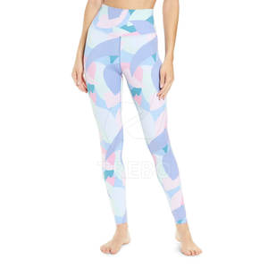 Customized Quick Dry Yoga <b>Leggings</b> Women Solid <b>Pattern</b> Design High Elastic Waist Comfortable Plus Size Spandex/Polyester Pants - Product Image 2