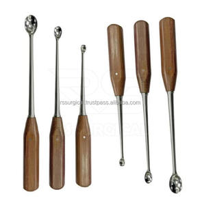 Juego de curetas cervicales de hueso Manual de acero inoxidable 2,5mm 3,5mm 4mm instrumentos quirúrgicos periodontales - Product Image 1