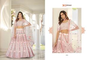 Robe de mariée indienne en soie pour femmes, pour les occasions spéciales, modèles lehenga pour filles - Product Image 6