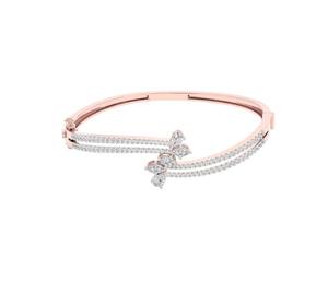 Lab Grown Round Marquise y Pear Diamond Pulsera chapada en rodio en oro rosa blanco amarillo de 14K para regalos de boda y fiesta - Product Image 3