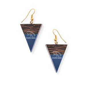 Pendientes de resina pulida hechos a mano de alta calidad, hermoso diseño para damas para fiestas, bodas y regalos, de inspiración africana - Product Image 4