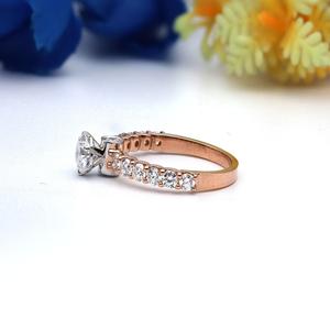 Anillo de boda de compromiso de diamante cultivado en laboratorio certificado por IGI, hermoso Ajuste de pavé, anillo de diamante cultivado en laboratorio con corte de estilo clásico - Product Image 4