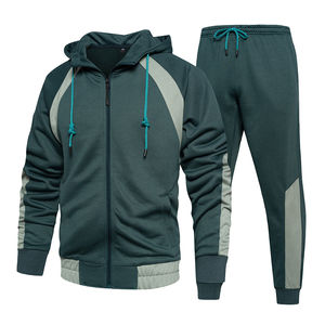 Veste de sport décontractée pour hommes de haute qualité pour automne hiver ensemble de manteaux à fermeture éclair respirants en deux pièces - Product Image 2
