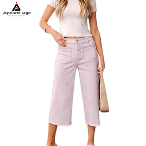 Capris de Mujer de Alta Calidad para Uso Casual, Color Sólido, Top Ventas, Precio Económico, Jeans Capris para Adultos - Product Image 6