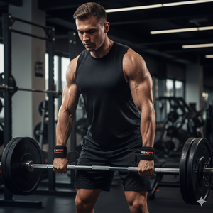 Ganchos de Acero Resistentes REXFIT SPORTS para Levantamiento de Pesas con Correas para las Muñecas para Peso Muerto, Levantamiento de Potencia y Entrenamiento en Gimnasio - Product Image 3