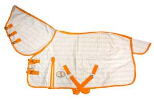 Combo d'été du fabricant direct tapis de course de chevaux imperméable couleur unie 210D doublure en Nylon maille tissu coquille Poly coton - Product Image 6