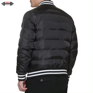 Veste matelassée pour homme en toile de haute qualité, impression personnalisée, respirante, antibactérienne, col montant, poche avant, hiver, service OEM - Product Image 5