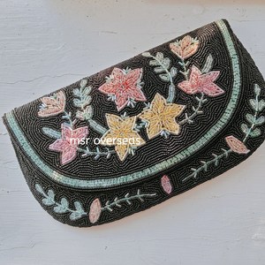 Porte-monnaie en cuir brodé à la main et perles Zulu Wallet Cadeaux Art Unisex Cadeau Wallet Perlé Purse - Product Image 3