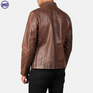 Veste en cuir 2022 pour homme, manches longues, haute qualité, vente en gros - Product Image 4