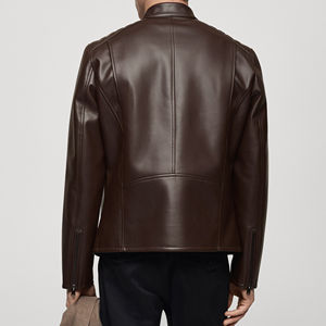 Veste en cuir de qualité supérieure pour homme, tailles personnalisées - Style vintage, option logo sur le devant, plusieurs couleurs, vestes en cuir pour homme - Product Image 2